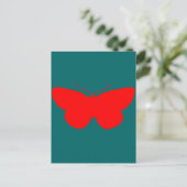 Carte Postale Papillon rouge (Debout devant)
