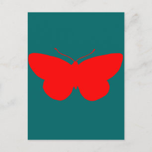Carte Postale Papillon rouge