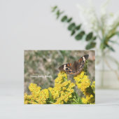 Carte postale Papillon rouge commun (Debout devant)