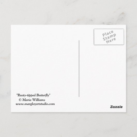 Carte postale Papillon rouillé par Maria Williams (Dos)