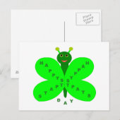 Carte postale papillon Saint Patrick (Devant / Derrière)