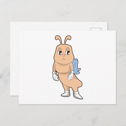 Carte Postale Papillon sans ailes (Devant / Derrière)