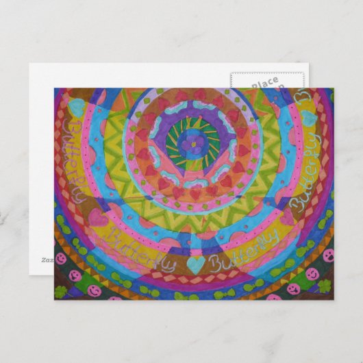 Carte Postale Papillon Schmetterling (Devant / Derrière)