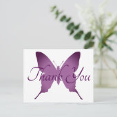 Carte Postale Papillon silhouette ombre pourpre Merci (Debout devant)