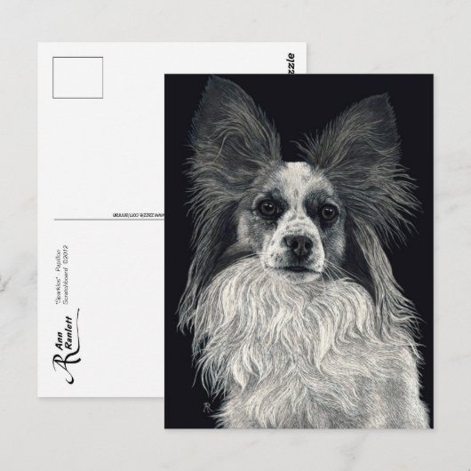 Carte postale Papillon - "Sparkles" (Devant / Derrière)