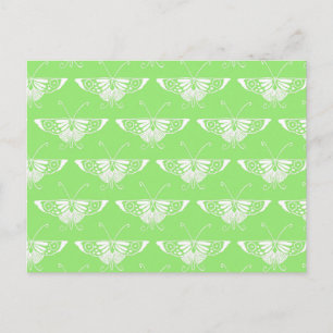Carte Postale Papillon stylisé Déco - vert citron