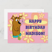 Carte Postale Papillon sur le nez de Scooby-Doo (Devant / Derrière)