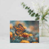Carte Postale Papillon sur un souci (Debout devant)