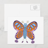 Carte Postale Papillon sympa (Devant / Derrière)