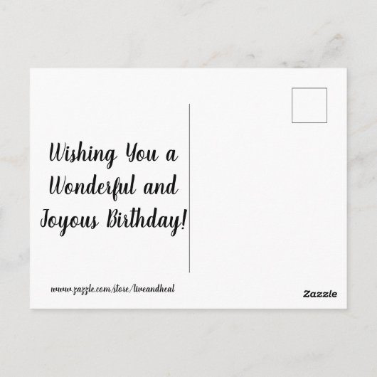 Carte Postale Papillon teinté jaune violet (Dos)