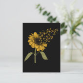 Carte Postale Papillon Tournesol Femmes Filles Floral Papillons (Debout devant)