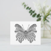 Carte Postale Papillon tropical inspiré (Debout devant)