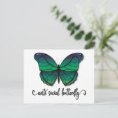 Carte Postale Papillon vert anti-social (Debout devant)