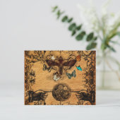 Carte Postale Papillon victorien Grunge Steampunk (Debout devant)