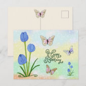 Carte Postale Papillon Vintag (Devant / Derrière)