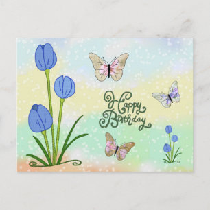 Carte Postale Papillon Vintag