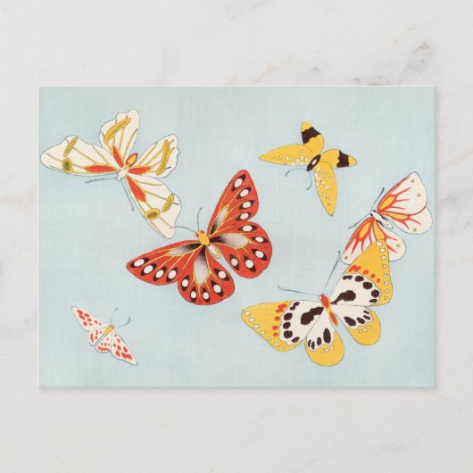 Carte postale papillon vintage (Devant)