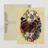 Carte postale papillon vintage (Devant / Derrière)