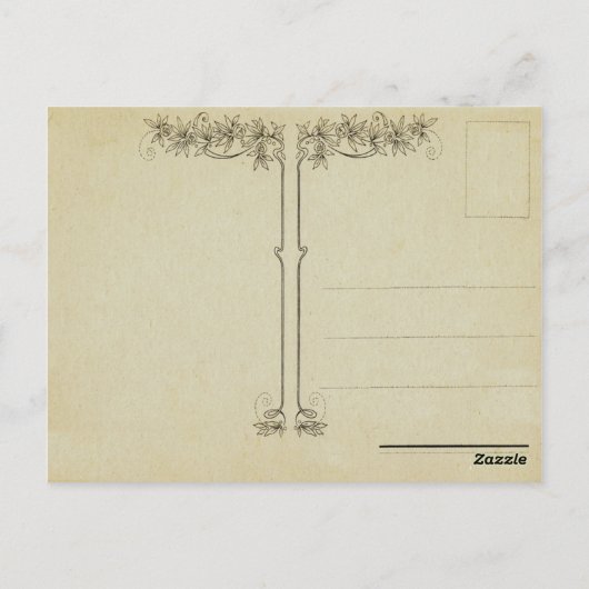 Carte postale papillon vintage (Dos)