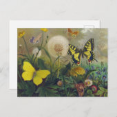 Carte postale papillon vintage (Devant / Derrière)