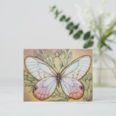 Carte Postale Papillon vintage no 6 Aquarelle Art (Debout devant)
