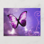 Carte postale Papillon violet (Devant)