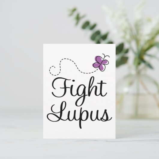 Carte Postale Papillon violet de lupus (Debout devant)