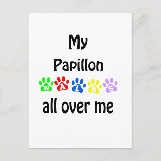 Carte Postale Papillon Walks Design (Devant)