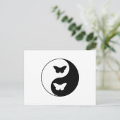 Carte Postale Papillon Yin Yang (Debout devant)