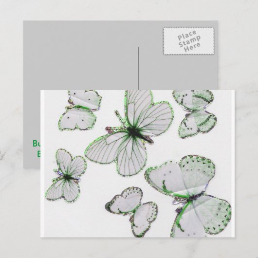 carte postale papillons (Devant / Derrière)