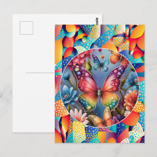Carte Postale Papillons (Devant / Derrière)