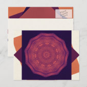 Carte Postale Papillons à coucher de soleil violet Kaleidoscope  (Devant / Derrière)