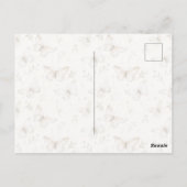 Carte Postale Papillons à crème chic Penser à vous (Dos)