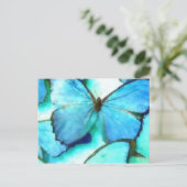 Carte Postale Papillons Aqua (Debout devant)