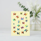 Carte Postale Papillons aquarelles colorés (Debout devant)