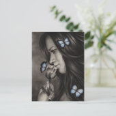 Carte postale Papillons bleus (Debout devant)