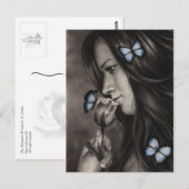 Carte postale Papillons bleus (Devant / Derrière)