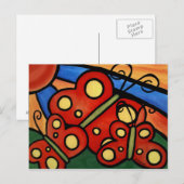Carte Postale Papillons colorés (Devant / Derrière)
