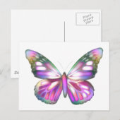 Carte Postale Papillons colorés (Devant / Derrière)