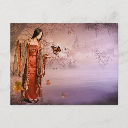 Carte Postale Papillons d'automne et de monarque (Devant)