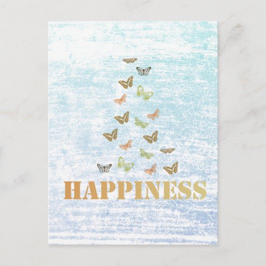 Carte Postale Papillons du bonheur (Devant)