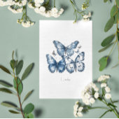 Carte Postale Papillons en bleu Delft