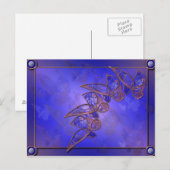 Carte postale Papillons en cuivre (Devant / Derrière)