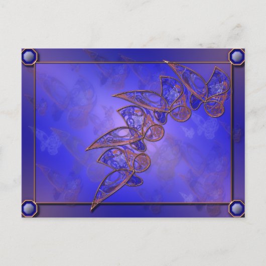 Carte postale Papillons en cuivre (Devant)