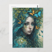 Carte Postale Papillons et bleus série 3 (Devant / Derrière)