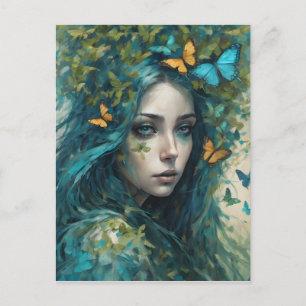 Carte Postale Papillons et bleus série 3