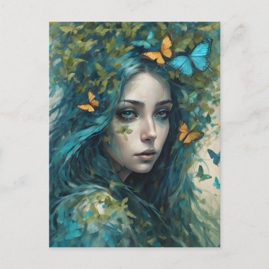 Carte Postale Papillons et bleus série 3 (Devant)