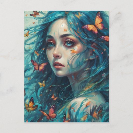 Carte Postale Papillons et blues série 1 (Devant)