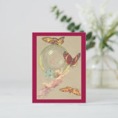 Carte Postale Papillons et bulles (Debout devant)