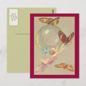 Carte Postale Papillons et bulles (Devant / Derrière)